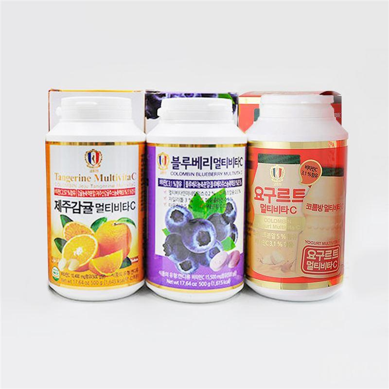 韩国济州岛维生素C片100%济州岛柑橘 甜橙味酸奶味蓝莓味樱桃味VC