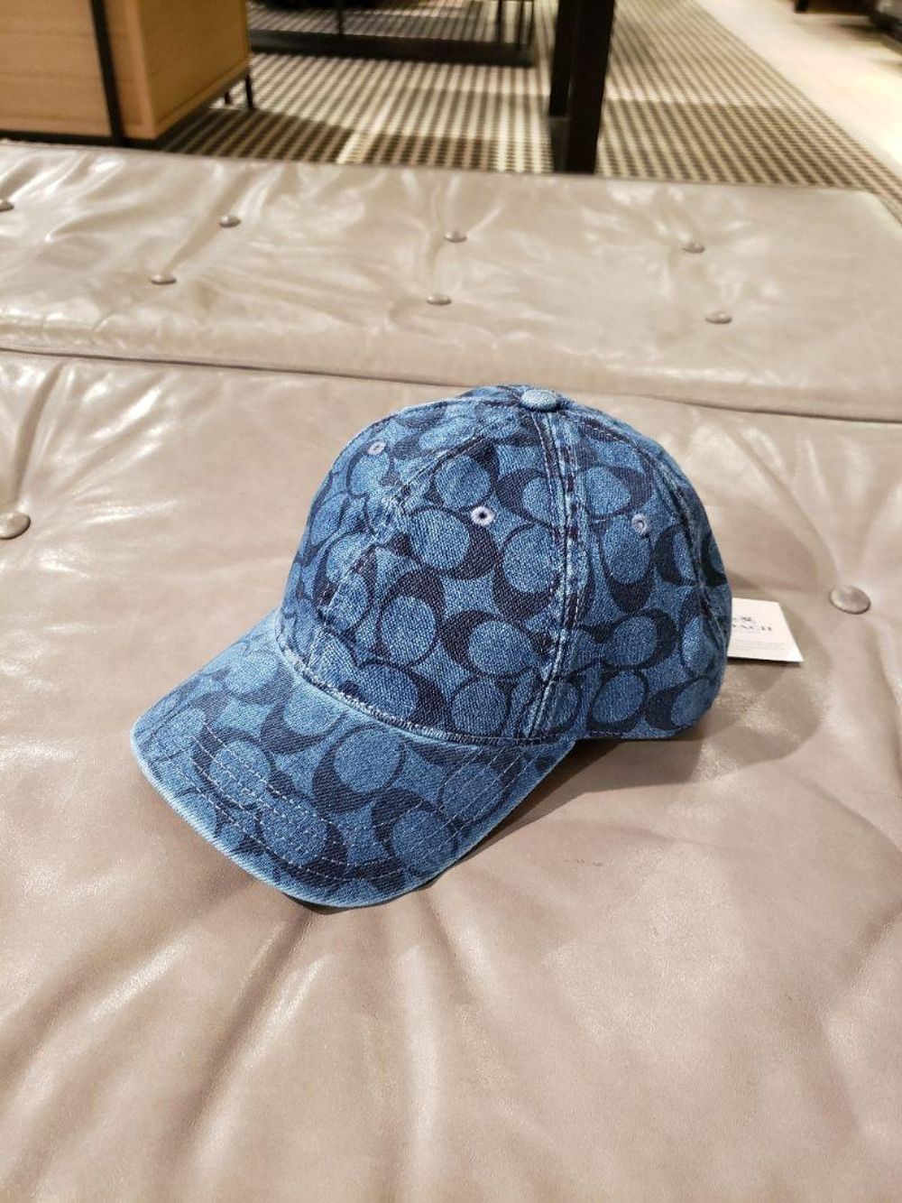 coach蔻驰经典大c山茶花logo棒球帽帽子男女同款