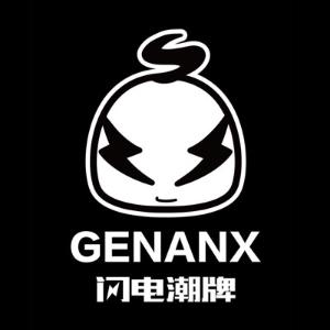 genanx闪电潮牌挂链世间美好与你环环相扣闪钻情侣项链一对a128