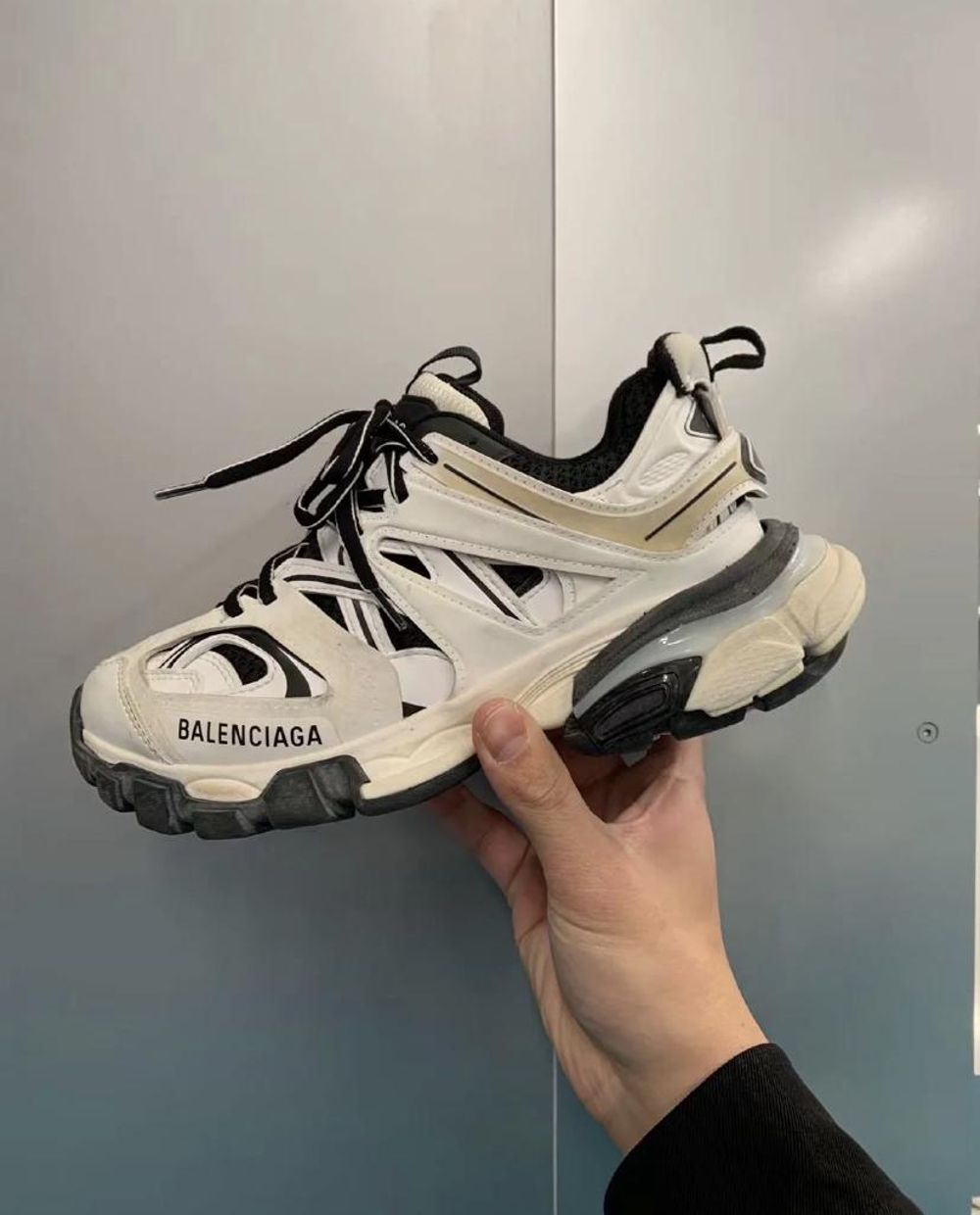 balenciaga巴黎世家21新款女士中性款黑白track老爹鞋運動鞋